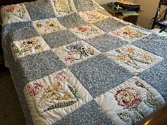 Mom s Crafts; quilt on David s bed